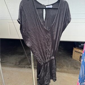 Ava Sky Black Romper